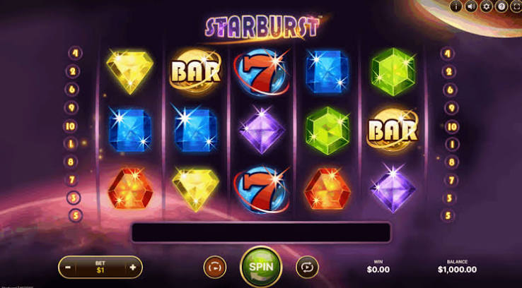 Oplev Starburst Spilleautomaten En Lysende Spiloplevelse